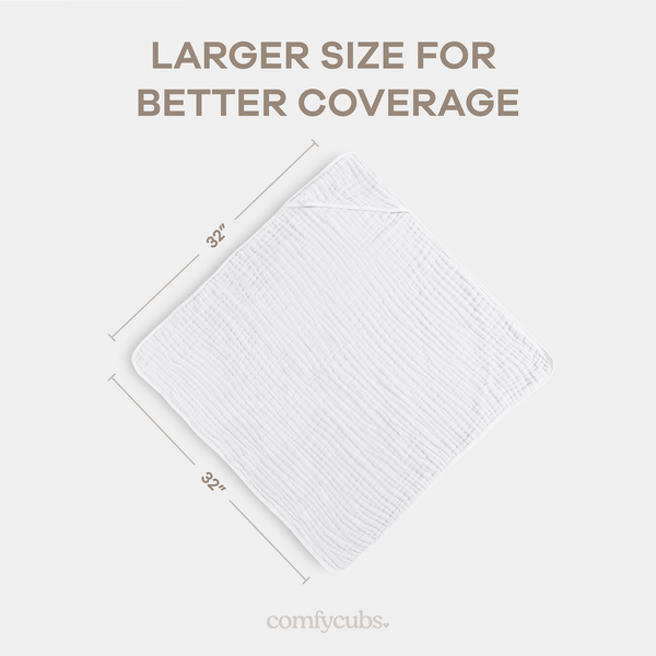 Baby Hooded Towels in White