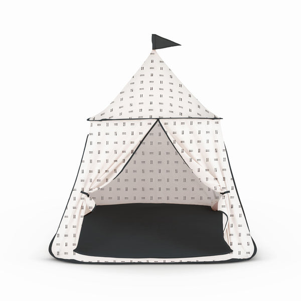 Mudcloth play tent for babies, perfect for imaginative play and cozy adventures.