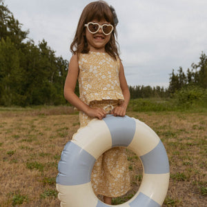 Organic Ruffle Top & Pants Set - Yellow Blossom