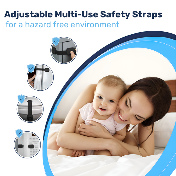 Baby Proof Me | Adjustable Safety Black Strap Lock