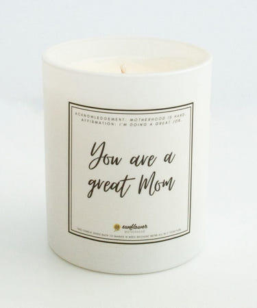 Great Mom Candle - a soothing, aromatic candle perfect for new moms to relax and unwind.