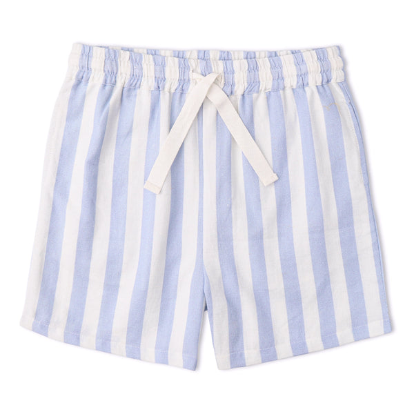Organic Shirt & Shorts Set - Blue Stripes
