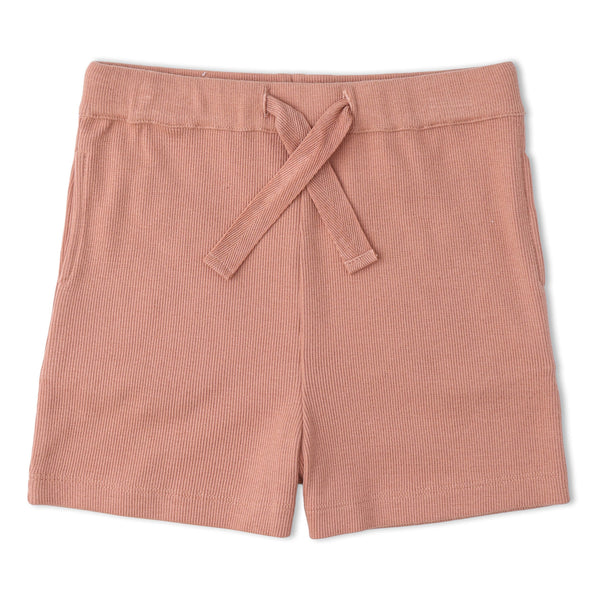 Organic Collar Tee & Shorts Set - Terra Stripes