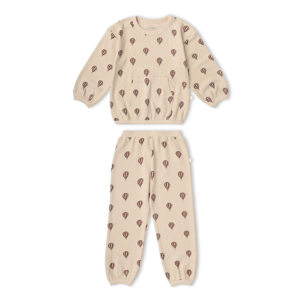 Organic Tee & Pant Slouch Set - Ballon Voyage