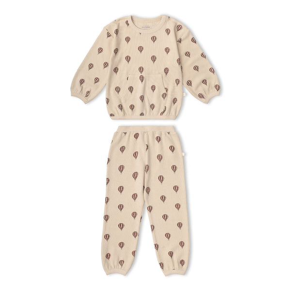 Organic Tee & Pant Slouch Set - Ballon Voyage