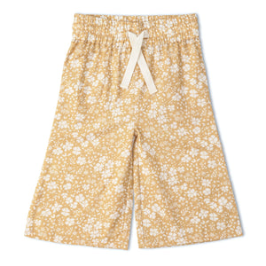 Organic Ruffle Top & Pants Set - Yellow Blossom