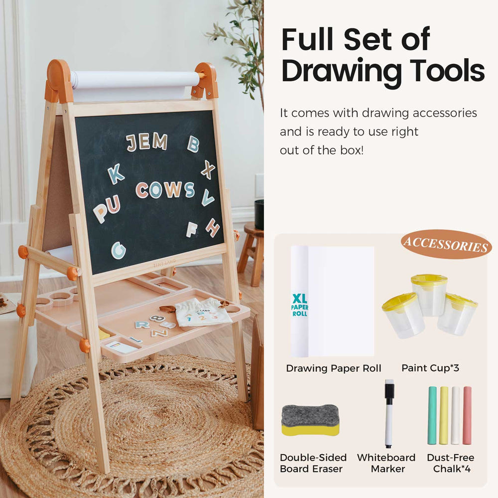 Tiny Land® Magnitales Easel for Kids - colorful, interactive feeding and nursing accessory for creative play.