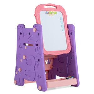 Kids' art easel with double-sided magnetic board, perfect for creative activities and fun learning.