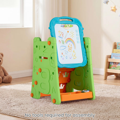 Kids' art easel with double-sided magnetic board, perfect for creative activities and fun learning.