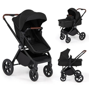 3-in-1 Convertible High Landscape Bassinet Stroller with Reversible Seat