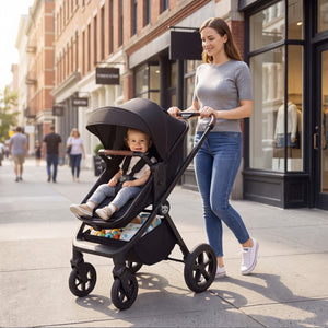 3-in-1 Convertible High Landscape Bassinet Stroller with Reversible Seat