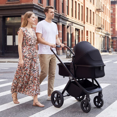 3-in-1 Convertible High Landscape Bassinet Stroller with Reversible Seat