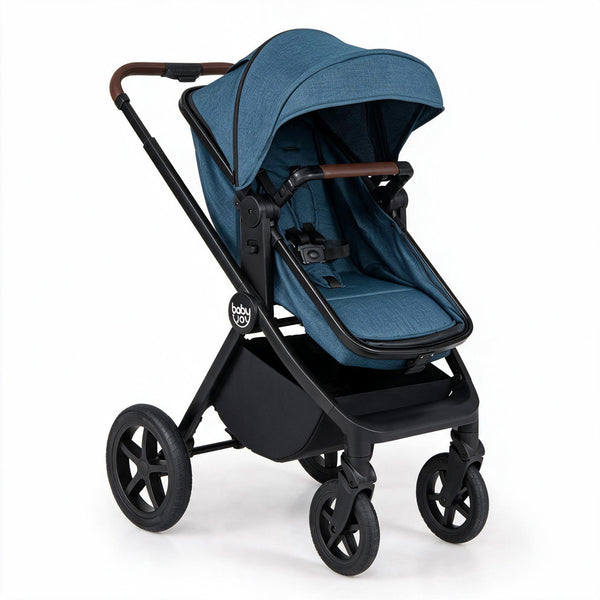 3-in-1 Convertible High Landscape Bassinet Stroller with Reversible Seat