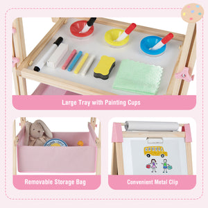 3-in-1 Double-Sided Adjustable Kid Easel for 3-8 Years Old Toddlers
