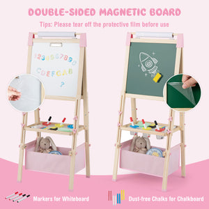 3-in-1 Double-Sided Adjustable Kid Easel for 3-8 Years Old Toddlers