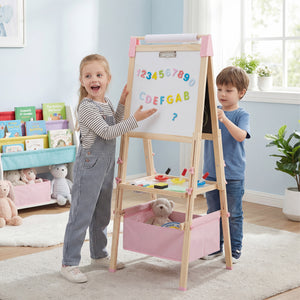 3-in-1 Double-Sided Adjustable Kid Easel for 3-8 Years Old Toddlers