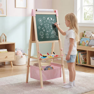 3-in-1 Double-Sided Adjustable Kid Easel for 3-8 Years Old Toddlers