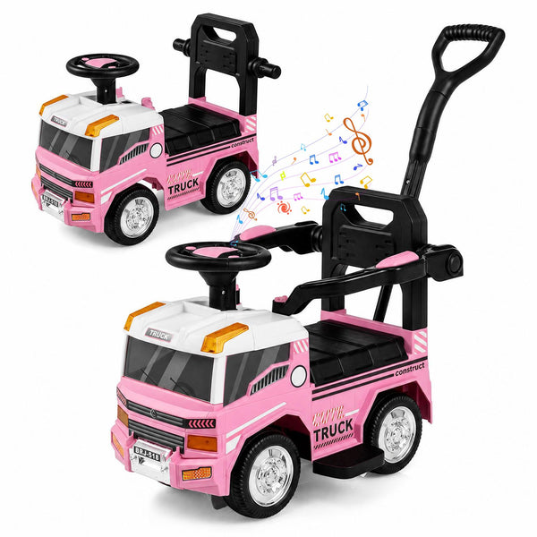 3-in-1 Kids Ride On Push Car for Toddlers 3 to 5 Years Old with Music