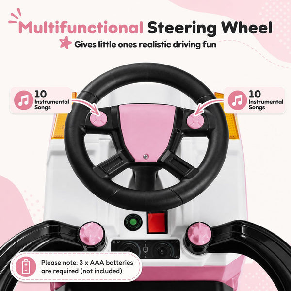 3-in-1 Kids Ride On Push Car for Toddlers 3 to 5 Years Old with Music