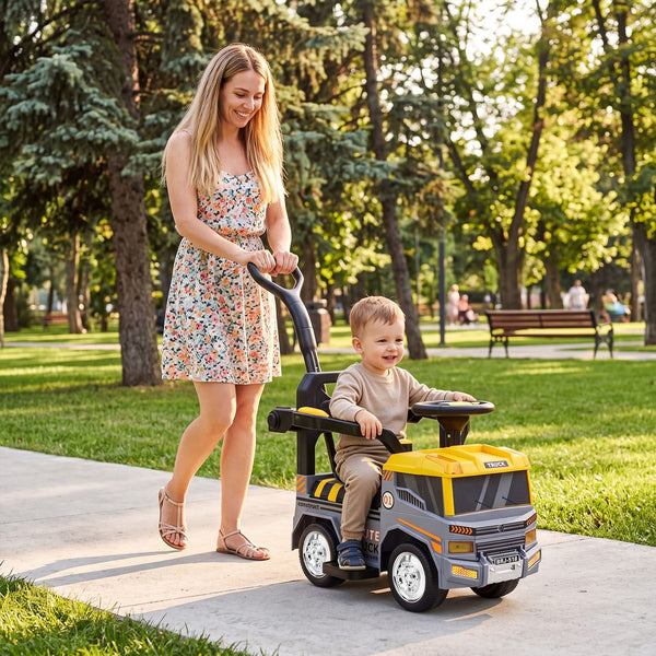 3-in-1 Kids Ride On Push Car for Toddlers 3 to 5 Years Old with Music