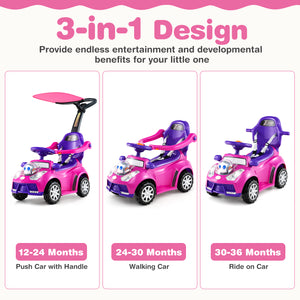 3 in 1 Push Car for Toddler Stroller Sliding Walking Car for Boys and Girls