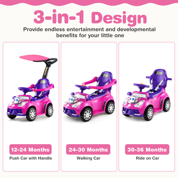 3 in 1 Push Car for Toddler Stroller Sliding Walking Car for Boys and Girls