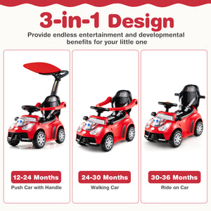 3 in 1 Push Car for Toddler Stroller Sliding Walking Car for Boys and Girls