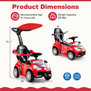 3 in 1 Push Car for Toddler Stroller Sliding Walking Car for Boys and Girls