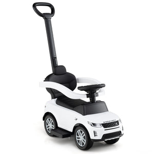 3 in 1 Push Car with Removable Handle and Guardrail for Kids 18-36 Months Old