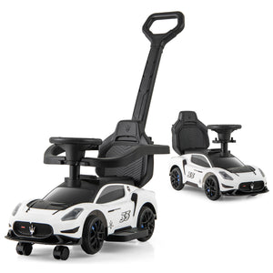 3-in-1 Ride on Push Car Maserati Licensed Sliding Car with Music