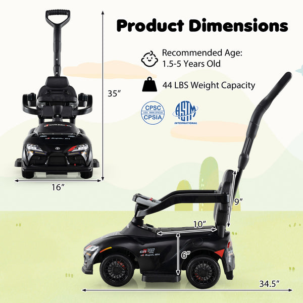3-in-1 Toyota Licensed Foot-to-Floor Stroller Sliding Walking Toy