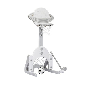 3 in 1 Height Adjustable Kids Basketball Hoop Set with Balls