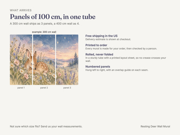Watercolor Resting Deer Wall Mural, image 8