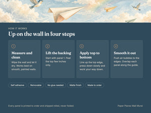 Watercolor Paper Planes Wall Mural, image 9