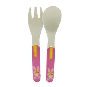 Primo Passi Bamboo Kids Spoon and Fork Set Metoo 5.25"