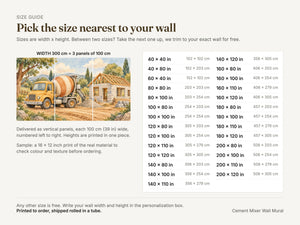 Watercolor Cement Mixer Wall Mural, image 5