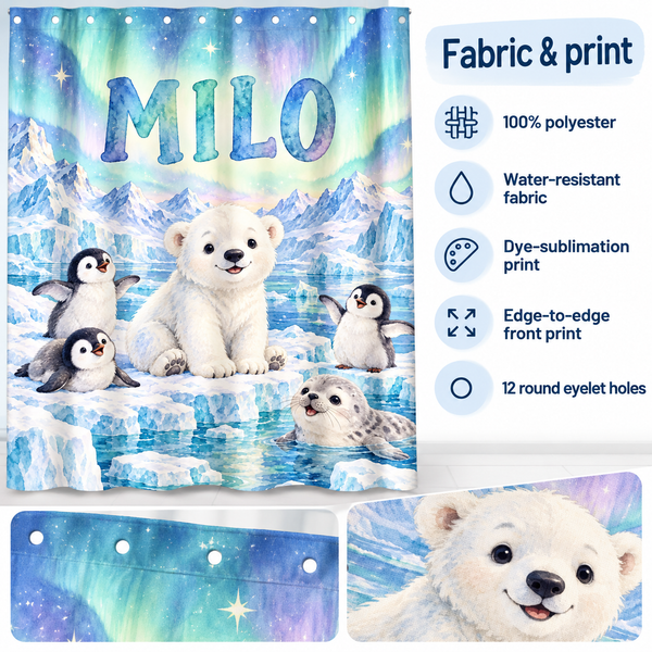 Fabric details: 100% polyester, water-resistant, dye-sublimation print, 12 round eyelet holes