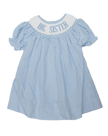 Big Sister Blue Gingham Emmie Dress - Cute and stylish dress for young girls. Perfect for special occasions!