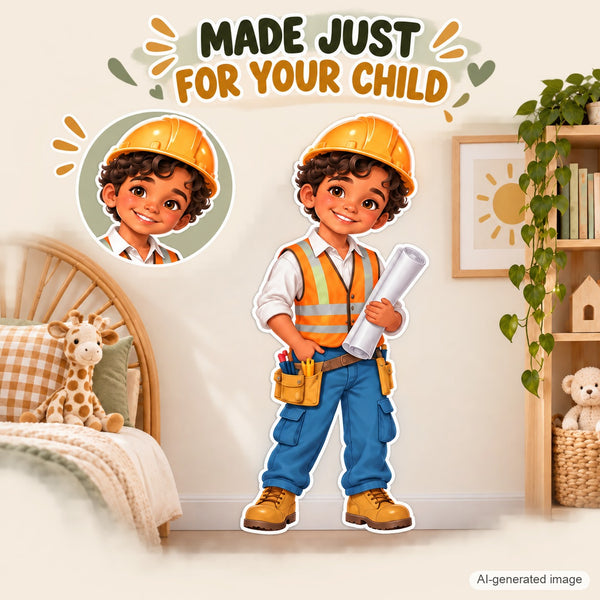 Personalized Engineer Wall Decal from Photo, Dream Job Sticker, image 14