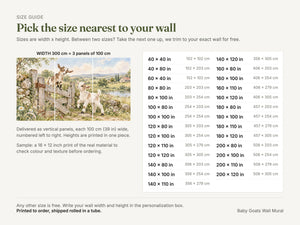 Watercolor Baby Goats Farm Wall Mural, image 5