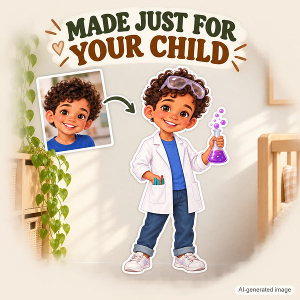 Personalized Scientist Wall Decal from Photo, Dream Job Sticker, image 14