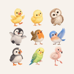 Baby Bird Animal Wall Decals, Set of 9, image 3