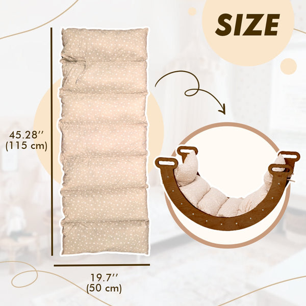 3in1 Montessori Climbing Set: Climbing Arch + Slide Board + Cushion – Chocolate