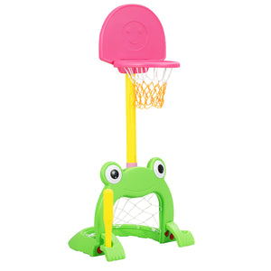 3-in-1 Kids Basketball Hoop Set Stand - Adjustable Height