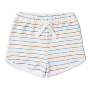 Organic Sleeveless Tee & Shorts Set - Cabana Stripes