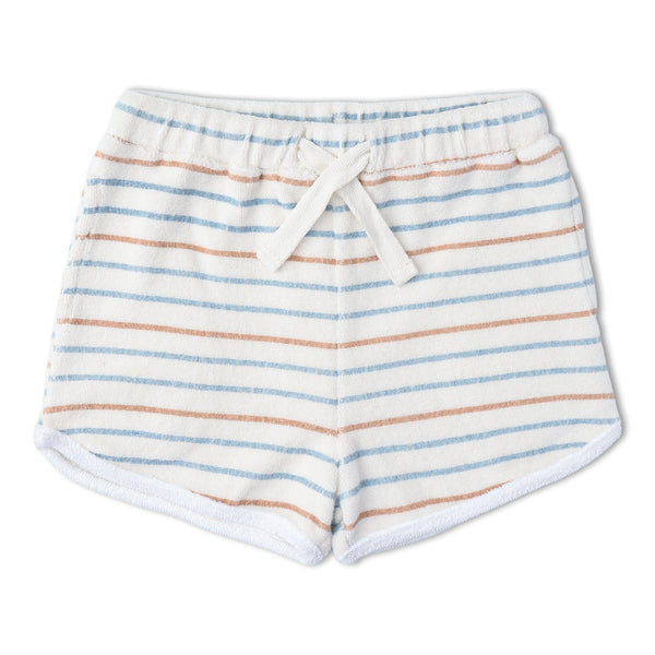 Organic Sleeveless Tee & Shorts Set - Cabana Stripes