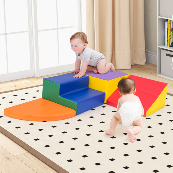 4-Piece Climb and Crawl Foam Block Play Set for Infant Baby for Toddlers & Kids