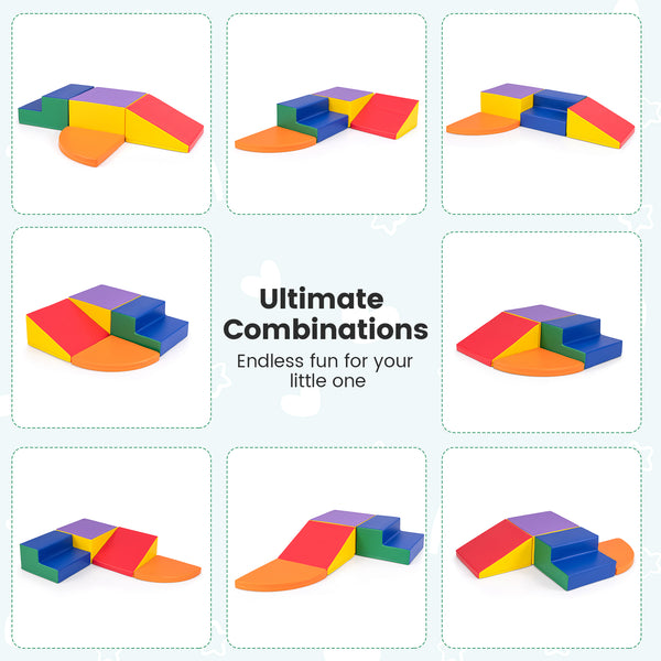 4-Piece Climb and Crawl Foam Block Play Set for Infant Baby for Toddlers & Kids