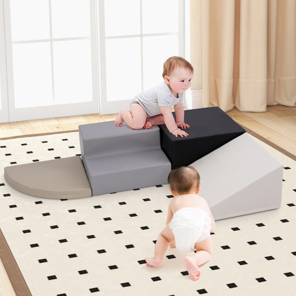 4-Piece Climb and Crawl Foam Block Play Set for Infant Baby for Toddlers & Kids