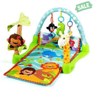 4-in-1 Baby Play Gym Mat with 3 Hanging Educational Toys Baby Gyms & Playmats